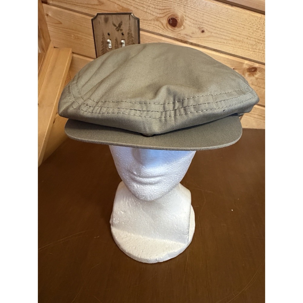 Stetson Hat Khaki Driver Flat Cap Men's XL Water Repellent Tan Newsboy Snap Bill